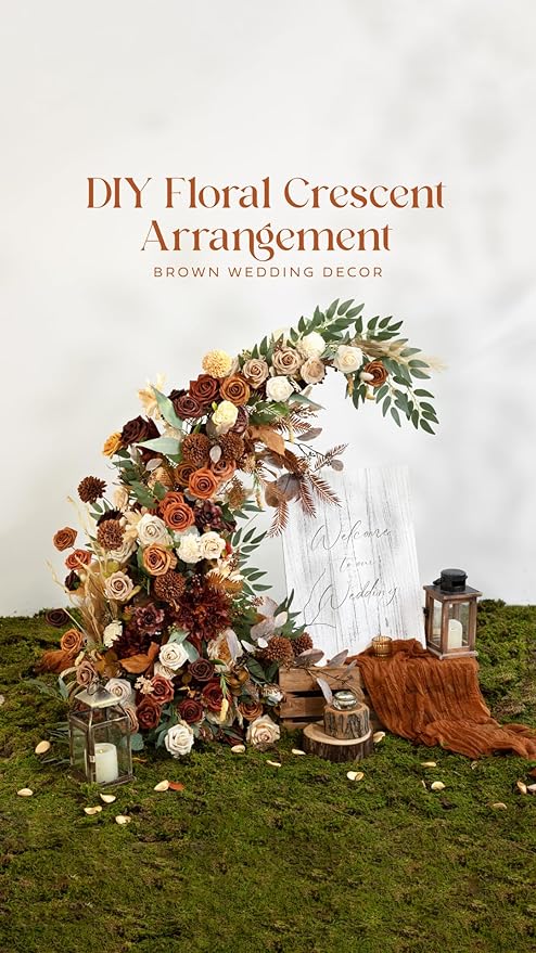 Ling's moment Fall Artificial Flowers 25Pcs Burnt Orange Roses Decor w/Stems,3" Real Touch DIY Foam Floral for Wedding Bouquet/Centerpieces, Outdoors Party Backdrop, Room/Table, and Garden/Pot Decor
