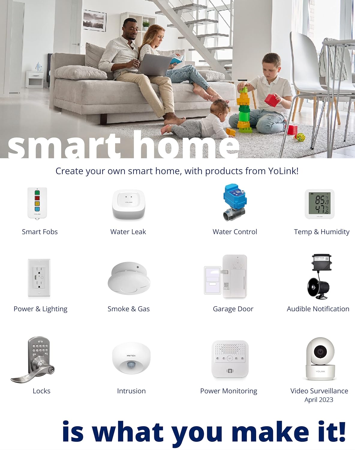 YoLink SpeakerHub, Smart Home Speaker Hub, Plays Tones/Alarms, Text-to-Speech Custom Messages, Voice Announcements,