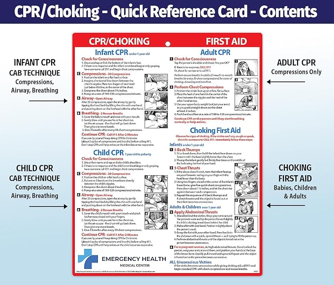 Safety Magnets by ZOCO – 250-Pack Custom CPR & Choking First Aid Magnet – 8.5"x11" Laminated Cards – Personalized with Logo – Branded Safety Handout for Offices, Caregivers & Healthcare