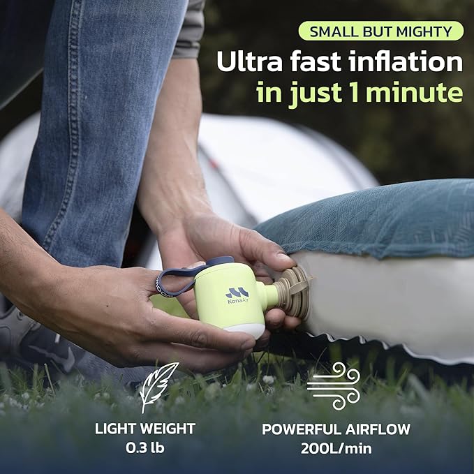 Woowind Electric Air Pump, Cordless Air Mattress Pump for Pool Floats, Swimming Rings, Air Bed, Air Sofa, Rechargeable Battery Powered
