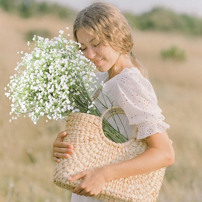 Babys Breath Artificial Flowers,30 Pcs Gypsophila Real Touch Flowers for Wedding Party Home Garden Decoration