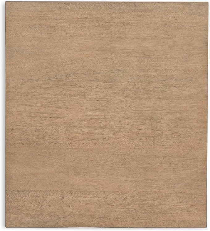 Signature Design by Ashley Drazmine Casual End Table with 1 Lower Shelf, Light Brown & Black