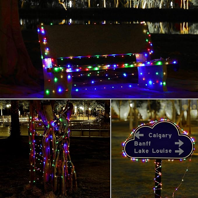 Mikasol Fairy Lights Battery Operated, 1 Pack Mini 3*AAA Battery Powered Copper Wire Led Starry String Lights Firefly Lights for Bedroom, Christmas, Parties, Decoration (5m/16ft Multi Color)