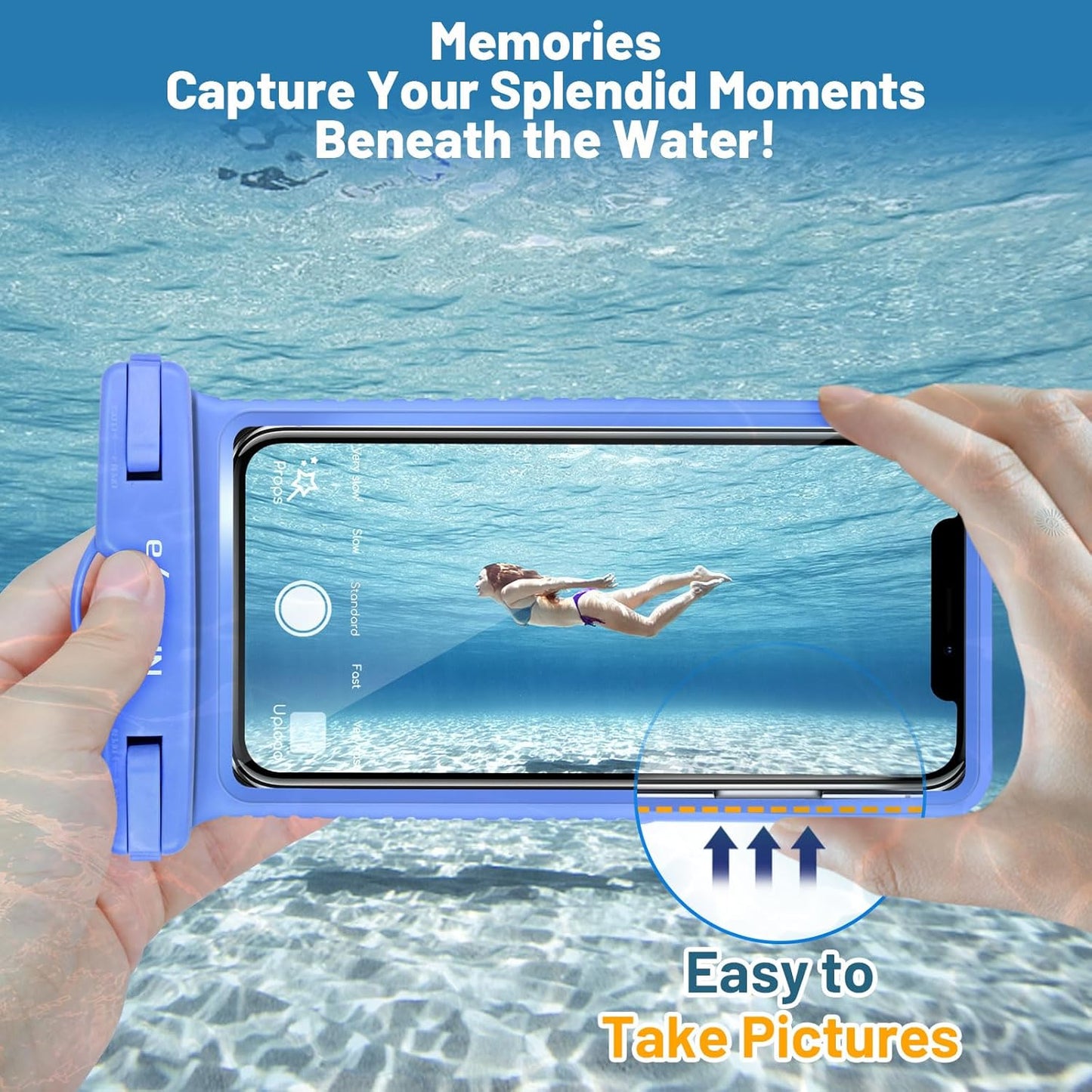 Niveaya Waterproof Phone Pouch, Compatible with iPhone 15 14 13 12 Pro Max, IPX8 Kayak Accessories, Travel Essentials