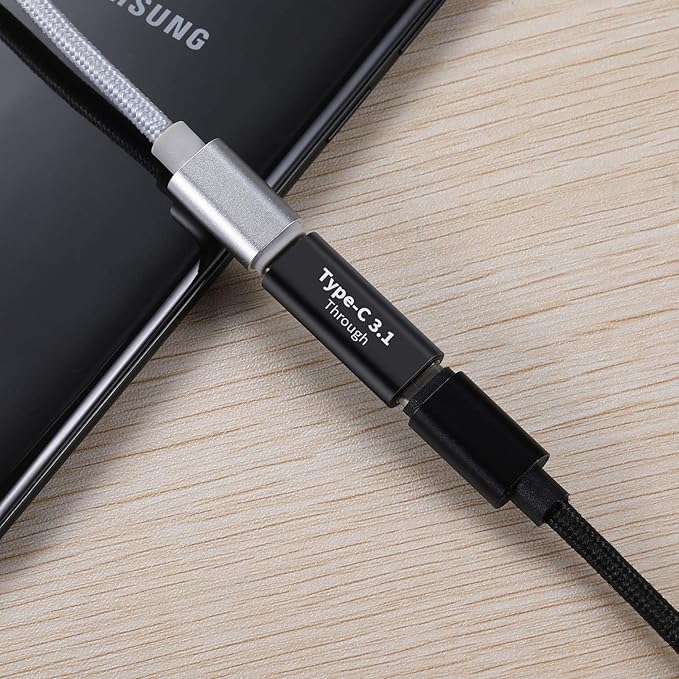 BOLS USB C Female-to-Female Adapter(2 pcs), Supports Fast Charging and Data Transfer Extension, up to 10GBbps Rate…