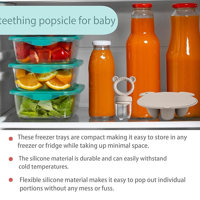 Frozen Breastmilk Teether & Forage Feeder Set Frozen Breastmilk Teether Tray