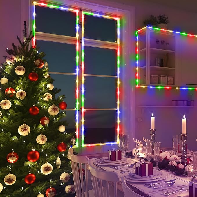 KNONEW 328FT 1000LED Rope Lights for Outside,Outdoor String Lights Waterproof 8 Modes Clear Tube Light for Indoor,Bedroom,Wedding,Garden,Patio,Christmas,Tree,Rv,Holiday Decoration(Multicolor)