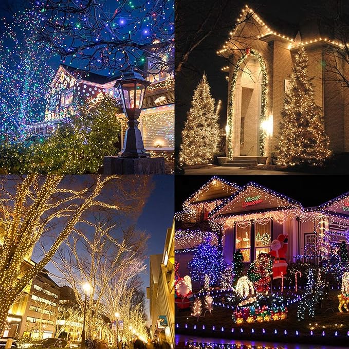 2 Pack 16.4ft 50 LED Battery Operated String Lights with Remote Timer Waterproof 8 Modes String Lights for Bedroom, Garden, Easter, Party, Christmas Indoor and Outdoor Decorations -Multicolor