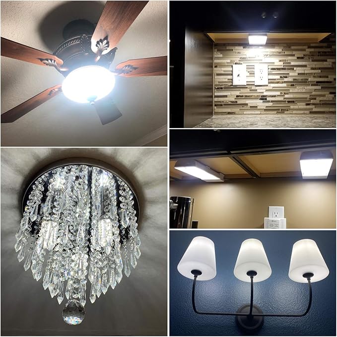 E12 LED Corn Light Bulb, 12W Equivalent 100W, 1200 Lumen Daylight 5000K, Non-Dimmable Candelabra Base Chandelier Light Bulbs, Pack of 3