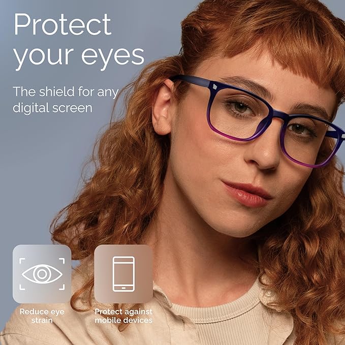 livho High Tech Blue Light Glasses - Advanced Blue Light Blocking Computer Glasses - Screen Fatigue & UV Protection