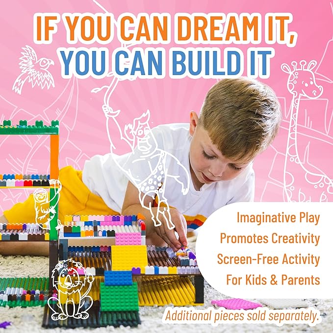 Strictly Briks Classic Bricks Starter Kit, Gray, 96 Pieces, 2x3 Studs, Building Creative Play Set for Ages 3 and Up, 100% Compatible with All Major Brick Brands
