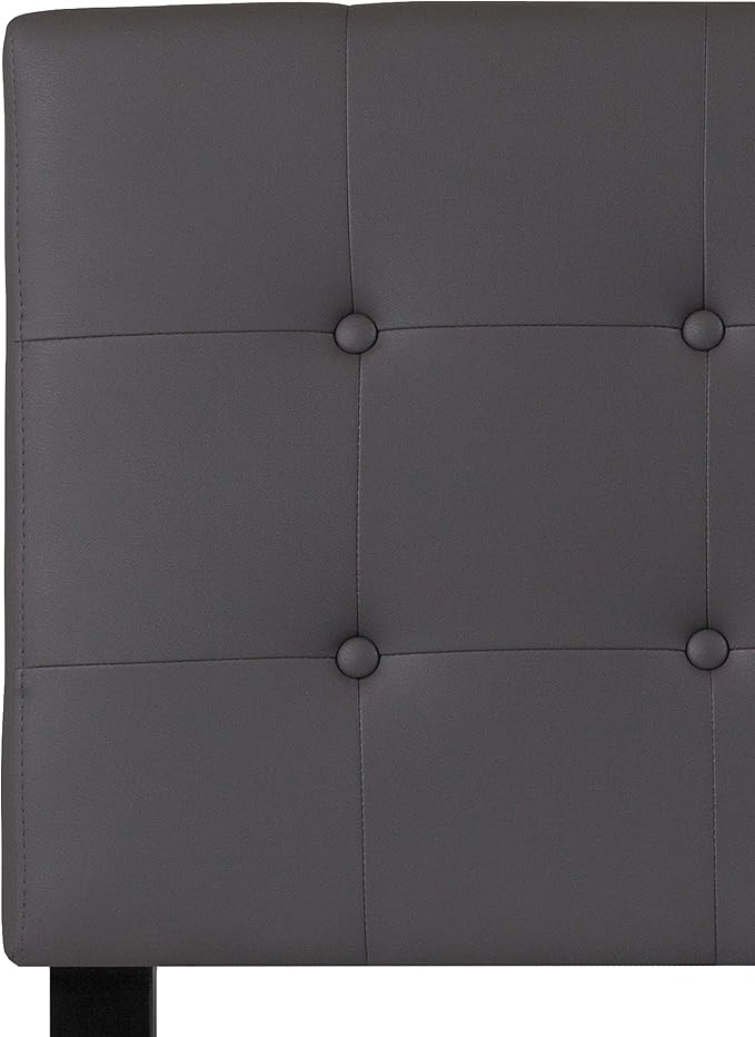 Flash Furniture Lennox Tufted Upholstered Twin Size Headboard in Gray Vinyl