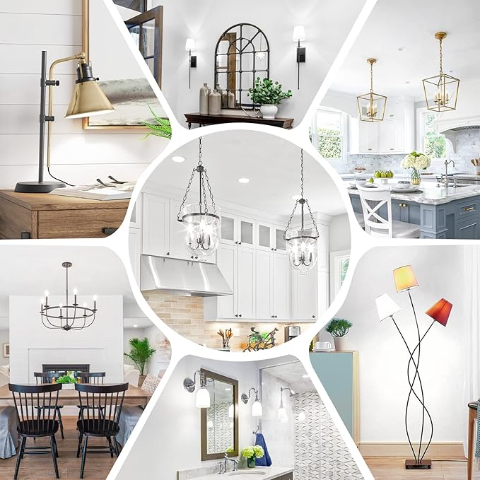 LED Candle Bulbs 40W Equivalent, E12 Candelabra Light Bulbs 4W 470Lm Clear Edison LED Bulb, Daylight White 5000K B11 Classic Bright Filament Bulb, Dimmable Decorative Bulbs for Lamps, Pack of 20