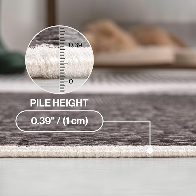 JONATHAN Y Geometric Organic Shapes Indoor Outdoor Area Rug 3X5 Cream/Black, Zia Modern for Backyard, Patio, Porch, Easy-Cleaning, High Traffic, Pet-Friendly, Non-Shedding (TSN306A-3)