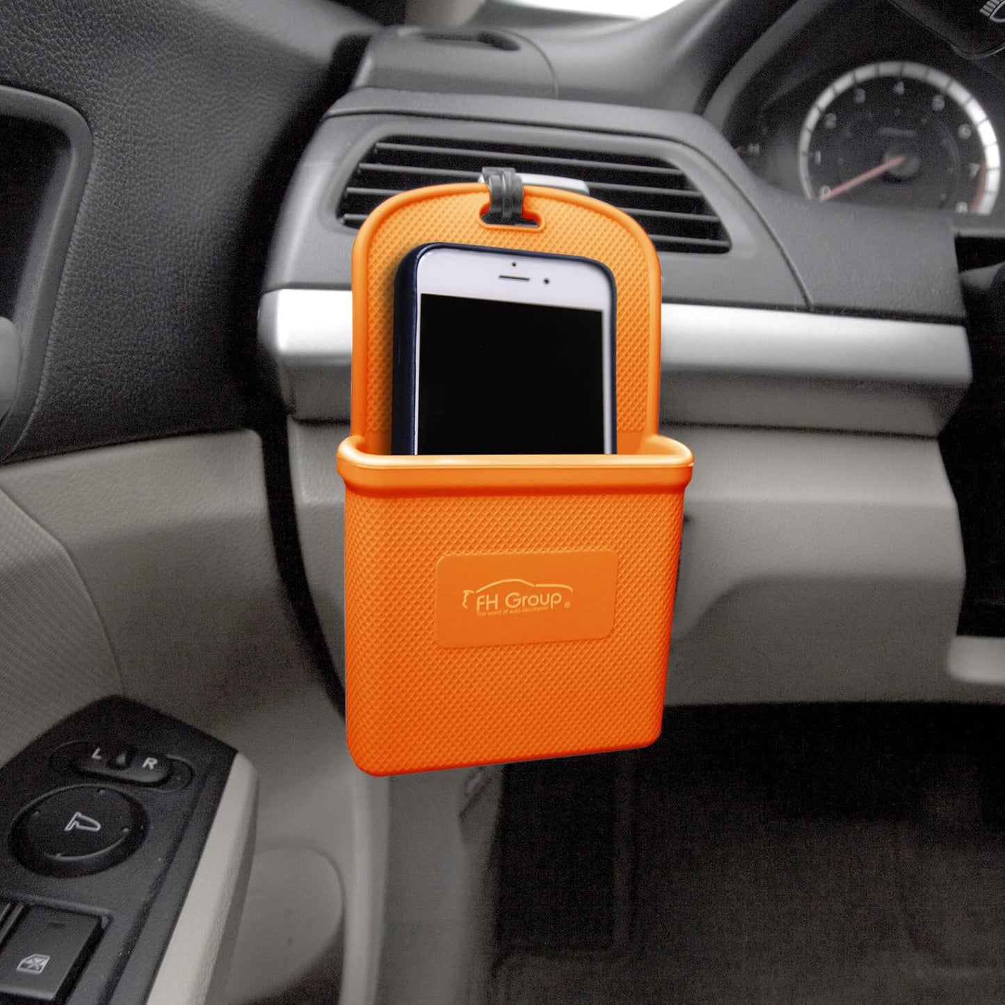 FH Group FH3022ORANGE Orange Silicone Car Vent Mounted Phone Holder for Smartphones (iPhone Plus, Galaxy Note)