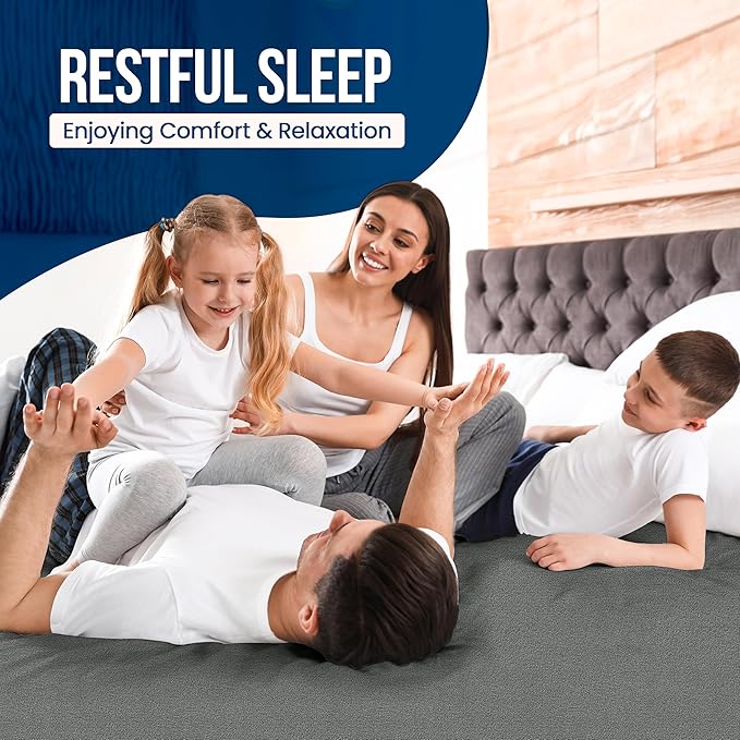 Utopia Bedding Waterproof Mattress Protector King Size, Premium Terry Mattress Cover 200 GSM, Breathable, Fitted Style with Stretchable Pockets (Gray)