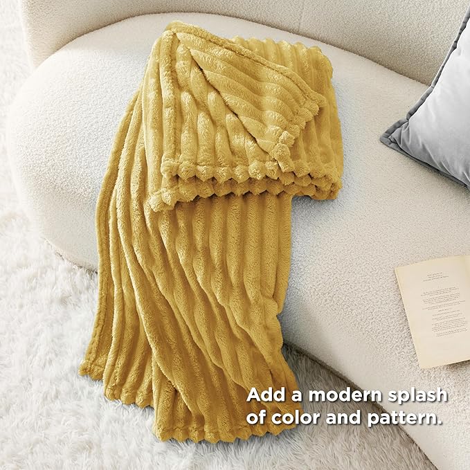 Bedsure GentleSoft Honey Throw Blanket for Couch - Super Soft Cozy Blankets for Women, Cute Small Blanket for Girls, 50x70 Inches