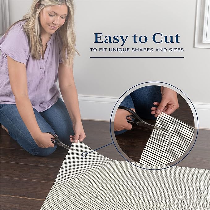 Veken 5x8 Ft Rug Pad Gripper for Hardwood Floors, Non Slip Rug Pads for Area Rugs, Thick Rug Grippers for Tile Floors, Under Carpet Anti Skid Mat, Keep Your Rugs Safe and in Place