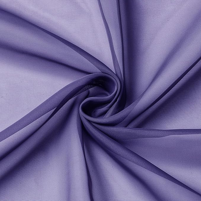 Aiyufeng Purple Sheer Curtains 84 Inches Long 2 Panels Set, Light Filtering Soft Airy Voile Rod Pocket Purple Sheer Window Drapes for Bedroom Living Room, Each 40Wx84L Inches
