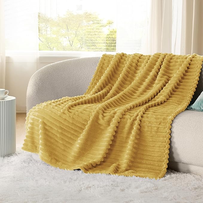 Bedsure GentleSoft Honey Fleece Blanket for Couch - Cozy Soft Blankets for Women, Cute Small Throws for Girls, 60x80 Inches