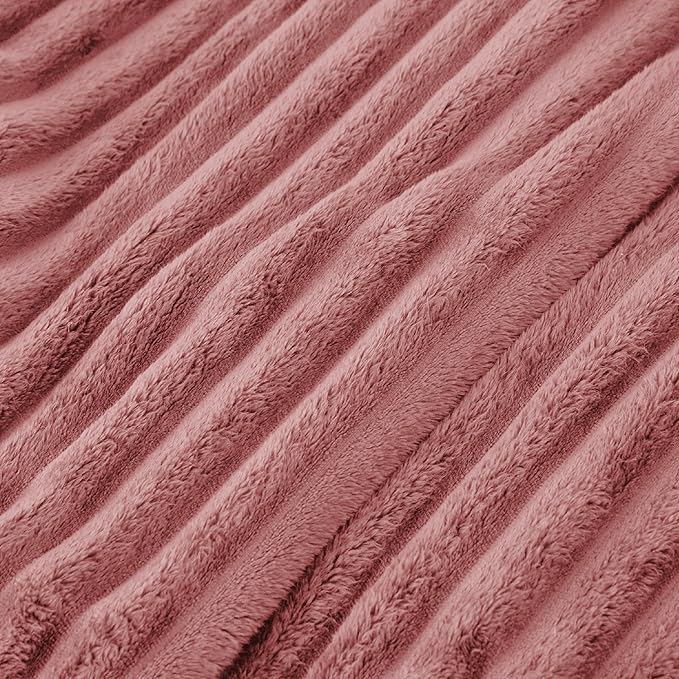 Bedsure GentleSoft Brick Dust Fleece Twin Blanket for Couch - Cozy Soft Blankets for Women, Cute Small Throws for Girls, 60x80 Inches