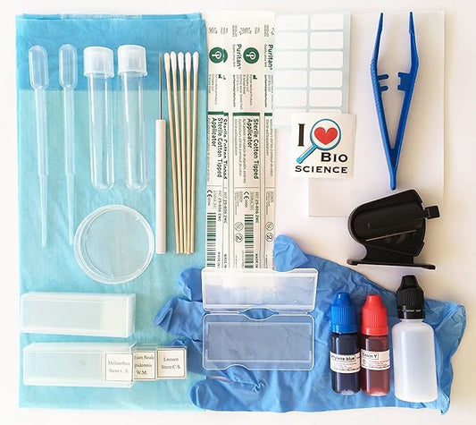 Rs' Science All-in-One Microscope Slide Preparation Kit, 40 Pieces