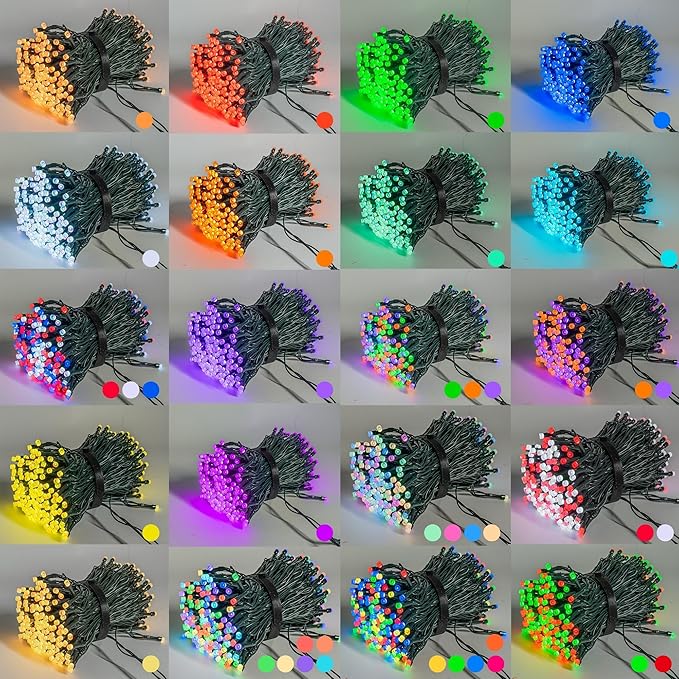 Dazzle Bright Smart Christmas String Lights, 328FT 1000 LED RGB Color Changing String Lights with Remote & App Controlled, Halloween Decorations for Indoor Outdoor Holiday Xmas Tree Party Decor