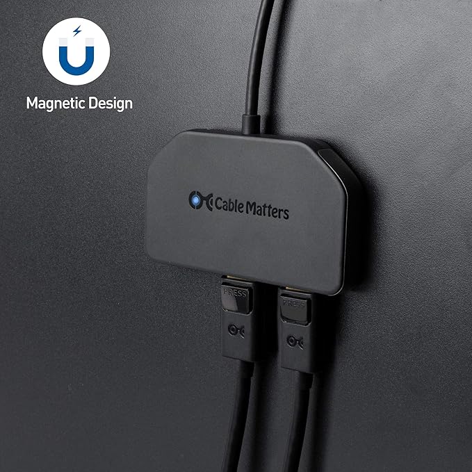 Cable Matters 101075, Triple Monitor Mini DisplayPort/DisplayPort Hub, (3X 4K Display Port Splitter) 3-Port DP 1.4 Enabled for 8K and 4K 120Hz HDR for Windows Only, NOT Compatible with macOS