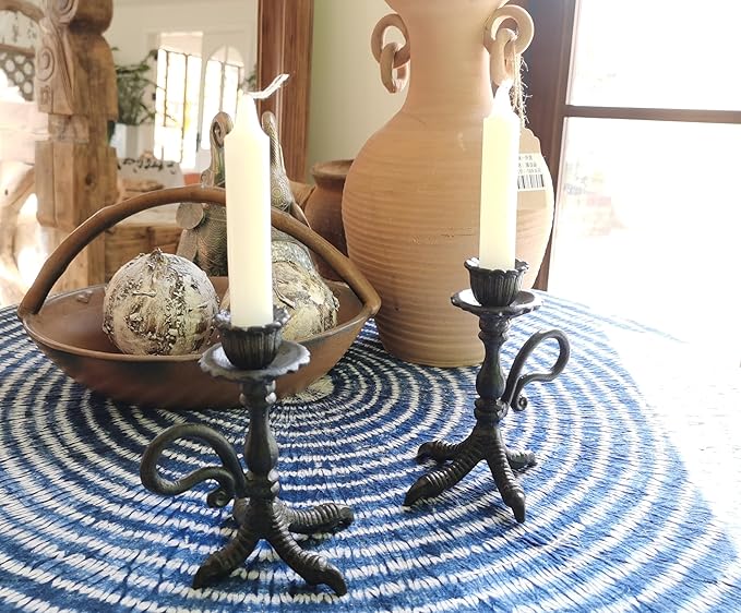 Claw Foot Candlestick Holders - Feet Taper Candle Holders, Black Candlesticker Holders Set 2