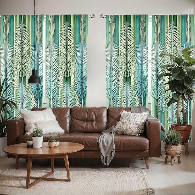 Ambesonne Fall Window Curtains Pack of 2, Happy Autumnal Colors with Birds in Nests Cartoon Illustration Print, Lightweight Set with Rod Pocket, 4 Panels of - 28" x 63", Cinnamon Amber and Orange