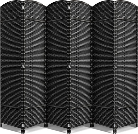 Sorbus 6 Panel Room Divider 6 ft. Tall - Privacy Screen, Extra Wide Double Hinged Panels, Mesh Hand-Woven Design, Partition Room Dividers and Folding Privacy Screens, Wall Divider for Room Separation