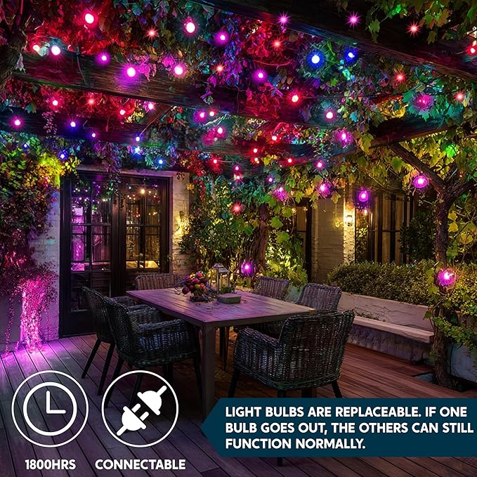 Joiedomi Pink Christmas String Lights,100 Count 21.4FT Fairy Tree Lights Plug in for Indoor Outdoor Xmas Valentines Decor Patio Holiday Theme Party Yard House,Green Wire