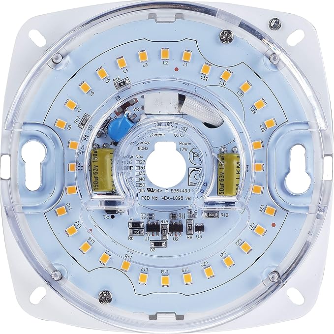 4" PCB Size 4000K Dimmable LED Light Engine 5.39" Overall Size, 17W 1200LM 120V CRI90, Retrofit Light Kit for Ceiling Fan, Pendant, Lantern Garden，Ceiling Flush， UL/ES/JA8
