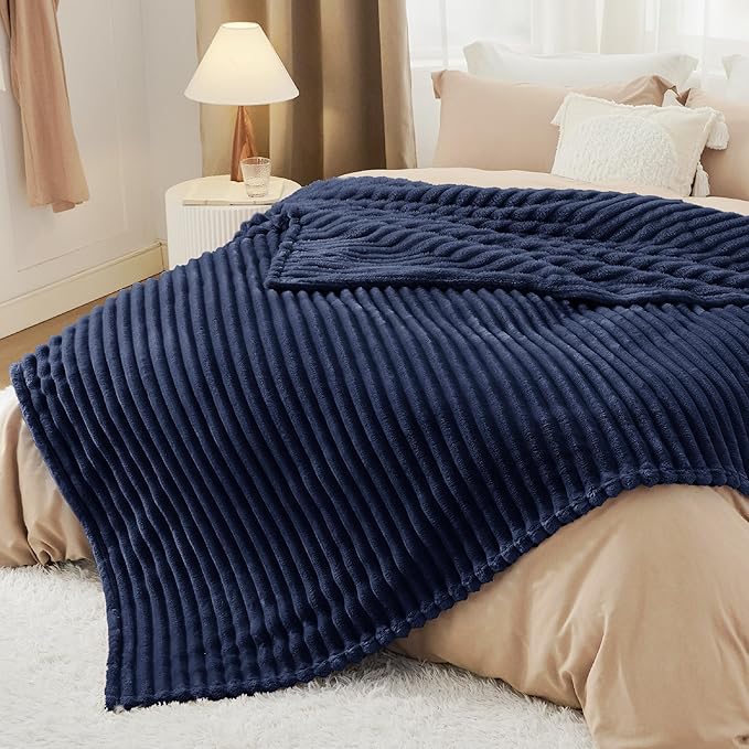 Bedsure GentleSoft Blue California King Size Blanket for Couch - Cozy Soft Blankets for Women, Cute Small Fleece Throws for Girls, Birthday Gifts for Women, 102x96 Inches