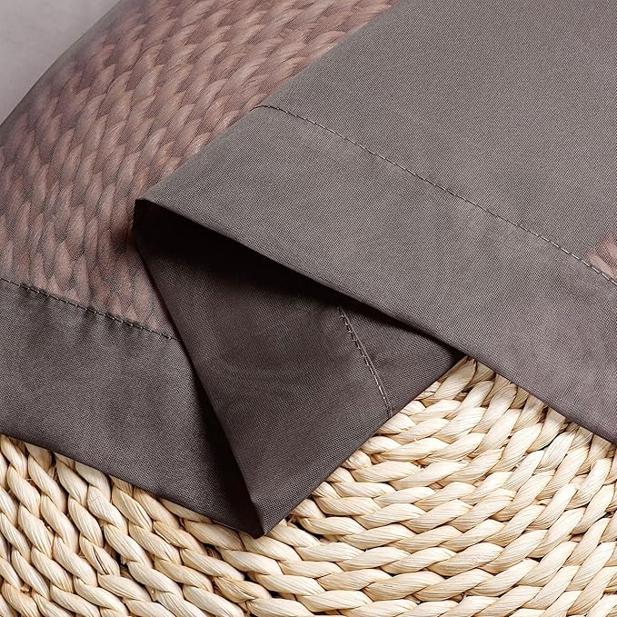 Chyhomenyc Sheer Curtains 36 inch Length 2 Panels, Light Filtering Voile Rod Pocket Short Window Sheer Curtians for Bathroom Living Room, 2PCS, Choclate Brown