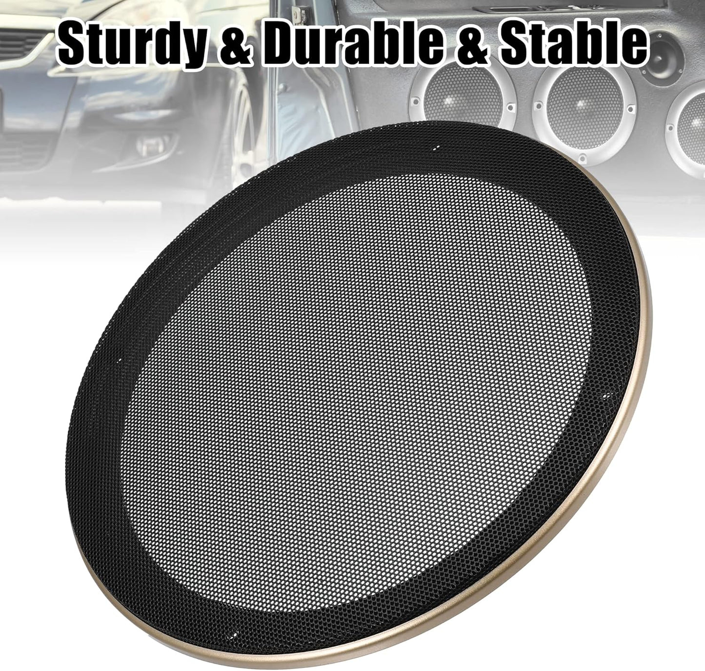 X AUTOHAUX 8 Inch Car Metal Audio Speaker Grill Cover Mesh Woofer Horn Guard Decorative Circle Grille Protector with