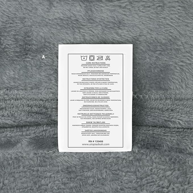 Utopia Bedding Fleece Blanket Throw Size Ash Grey 300GSM Luxury Anti-Static Fuzzy Soft Microfiber Blanket for Couch, Sofa and Bed (60x50 Inch)