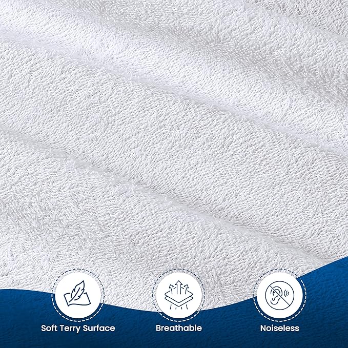 Utopia Bedding Waterproof Mattress Protector Queen Size 2 Pack, 200 GSM Breathable Terry Mattress Cover, Fitted Style with Stretchable Pockets (White)
