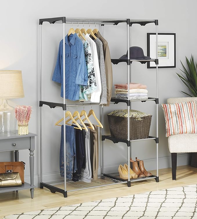 Whitmor Modern Industrial Freestanding Closet Organizer