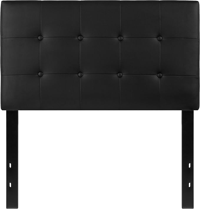 Flash Furniture Lennox Tufted Upholstered Twin Size Headboard in Black Vinyl