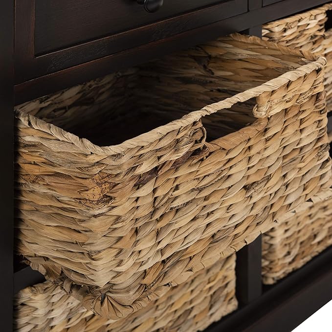 SAFAVIEH American Homes Collection Herman Brown Wicker Basket Storage Unit