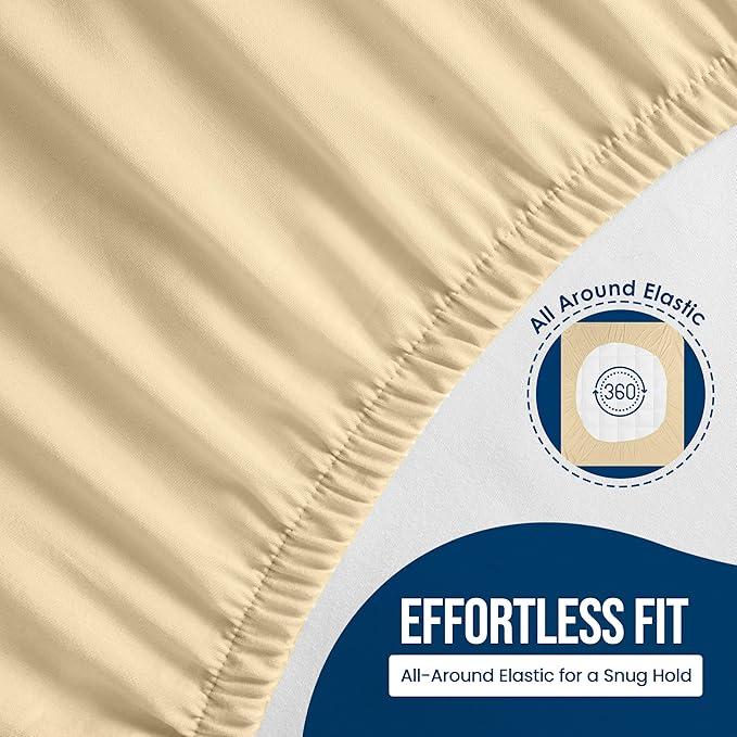 Utopia Bedding Waterproof Mattress Protector King Size, Premium Terry Mattress Cover 200 GSM, Breathable, Fitted Style with Stretchable Pockets (Beige)