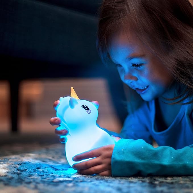 Lumipets Cute Unicorn Night Light for Kids - Rechargeable Battery, Perfect for Kids Room