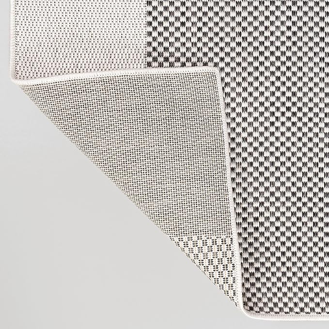 JONATHAN Y Geometric Organic Shapes Indoor Outdoor Area Rug 3X5 Cream/Black, Zia Modern for Backyard, Patio, Porch, Easy-Cleaning, High Traffic, Pet-Friendly, Non-Shedding (TSN306A-3)