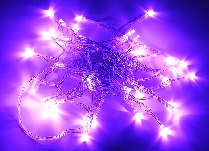 Karlling Battery Operated Purple 40 LED Fairy Light String Wedding Party Xmas Christmas Decorations(Purple,10 Pack)