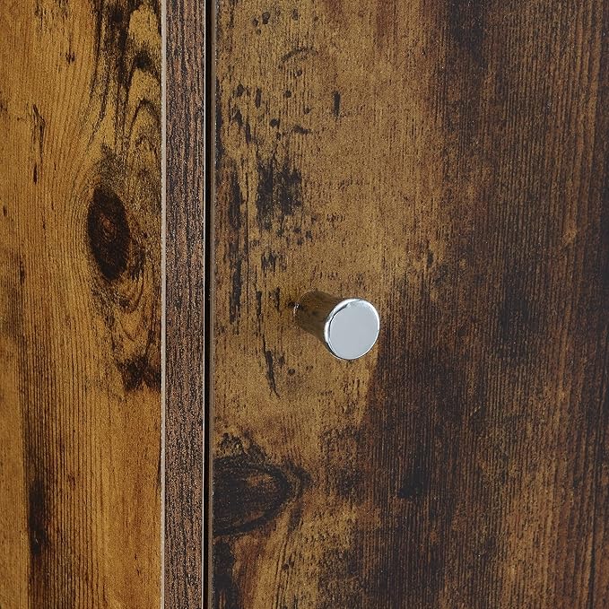 Convenience Concepts Xtra Storage Three-Door Cabinet with Shelf in Walnut Wood Finish