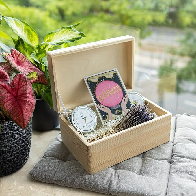 Large Wooden Storage Box with Hinged Lid | 11.8 x 7.87 x 5.51 inches (+-0.5) | Plain Unpainted Gift Box for Tool Toy Shoes Crafts Clothes Jewelry | ROUGH & UNSANDED Wood Keepsake Chest