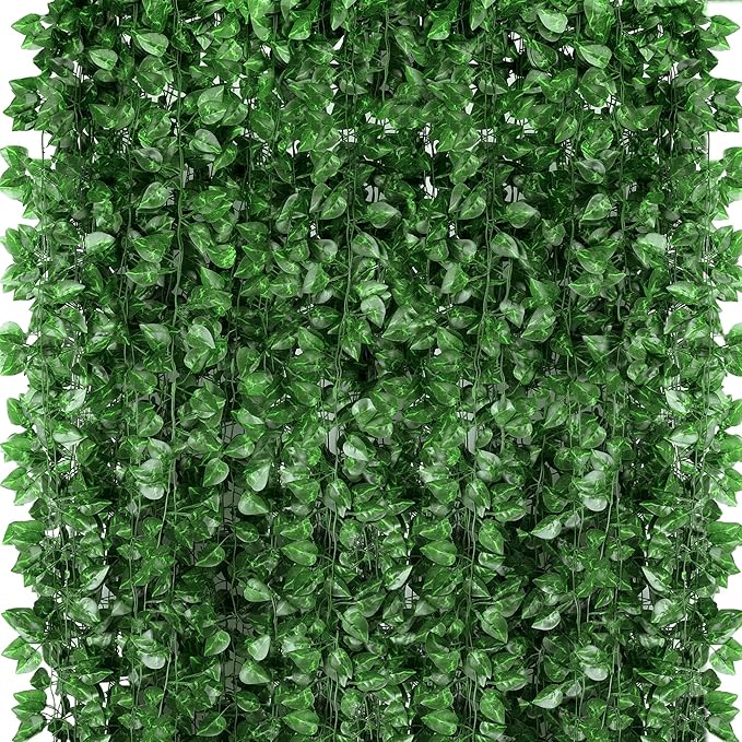 1800 Feet 240 Pack Fake Greenery Hanging Garland, Ivy Leaf Plants, Vine Leaves, Fake Flowers Foliage for Bedroom Garden Wall Decor