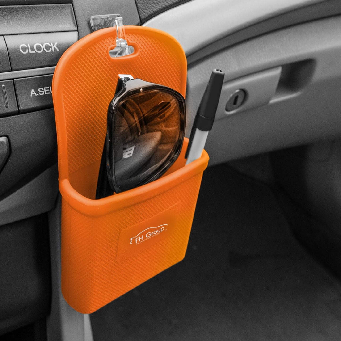 FH Group FH3022ORANGE Orange Silicone Car Vent Mounted Phone Holder for Smartphones (iPhone Plus, Galaxy Note)