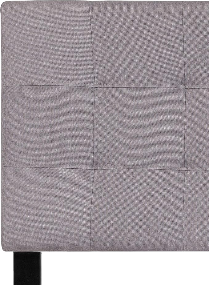 Flash Furniture Bedford Tufted Upholstered Twin Size Headboard in Light Gray Fabric